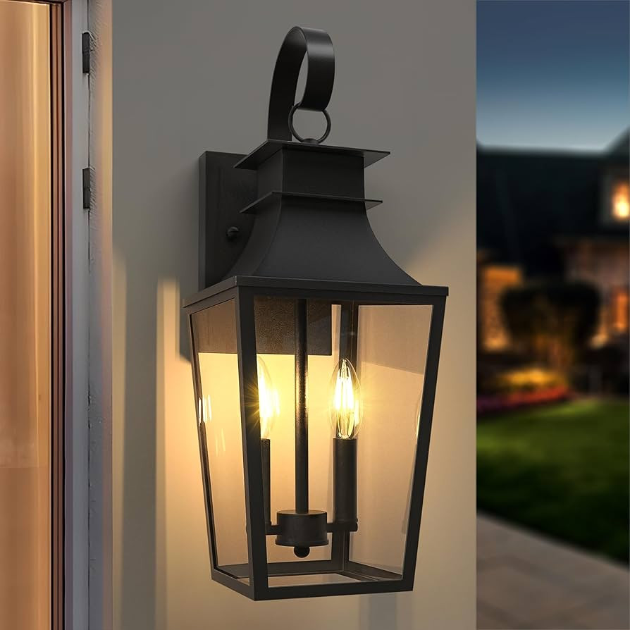 Outdoor Wall Lights 2-Light, 20.98 Inch Large Outdoor Wall Lantern, Waterproof Modern Outside Lig... | Amazon (US)