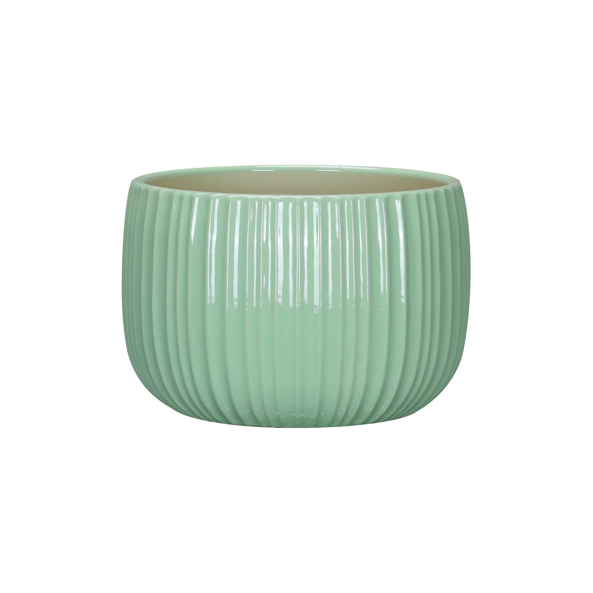 allen + roth 6.89-in W x 6.89-in L x 5.28-in H Aloe Plastic Round Indoor Planter in Green | PLKF608TBK | Lowe's