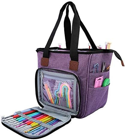 SumDirect Yarn Bag, Knitting Organizer Tote Bag Portable Storage Bag for Yarns, Carrying Projects, K | Amazon (US)