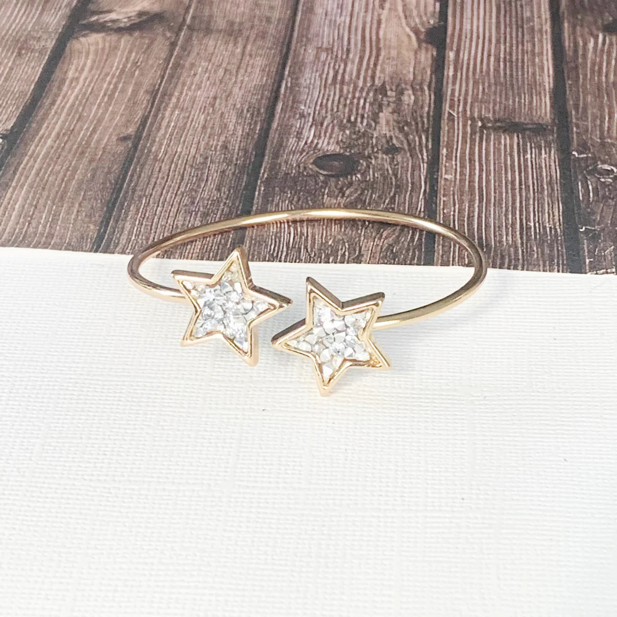 Boutique Bracelet Collection :: Chayna Gold Star Cuff Bracelet | Baubles & Bits