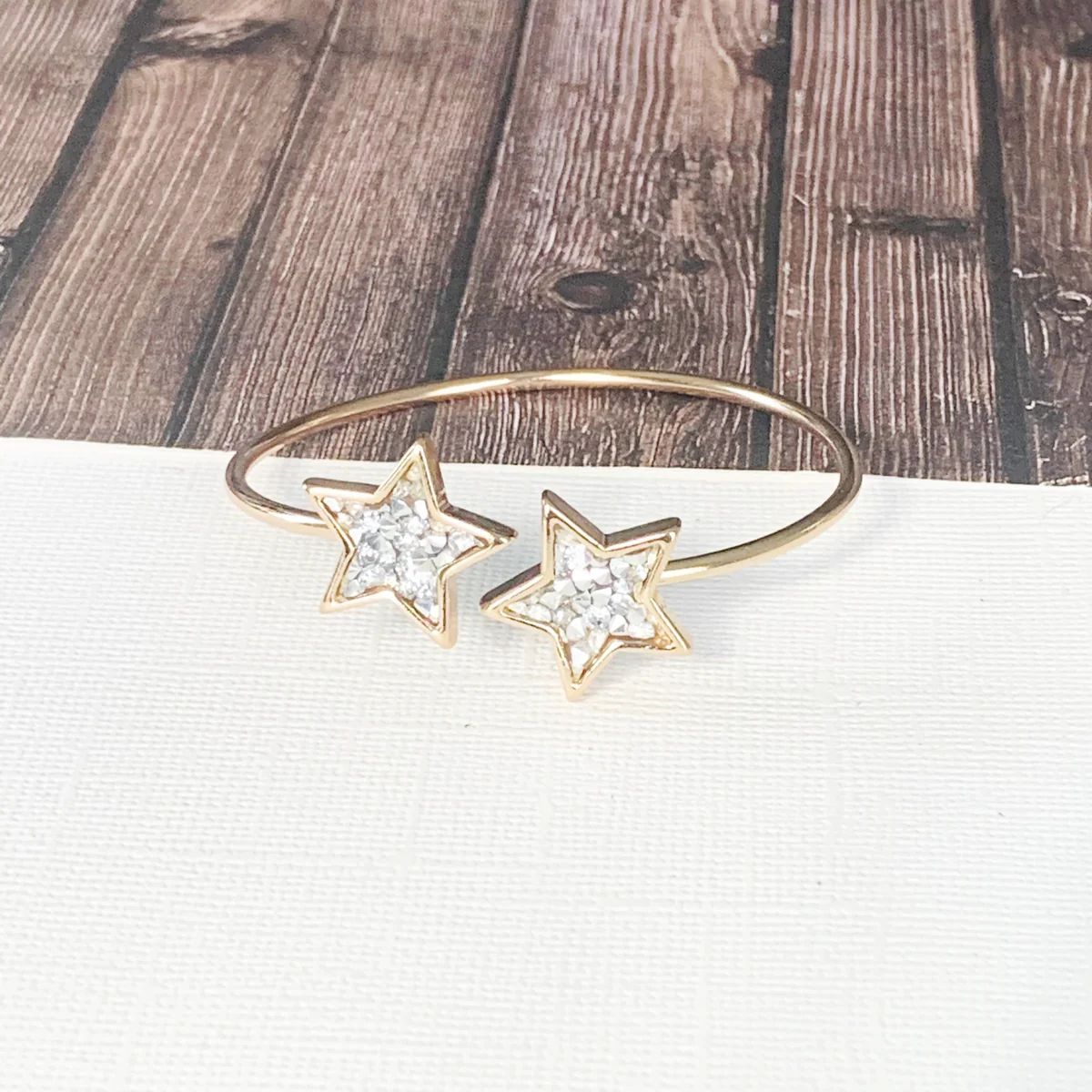 Boutique Bracelet Collection :: Chayna Gold Star Cuff Bracelet | Baubles & Bits