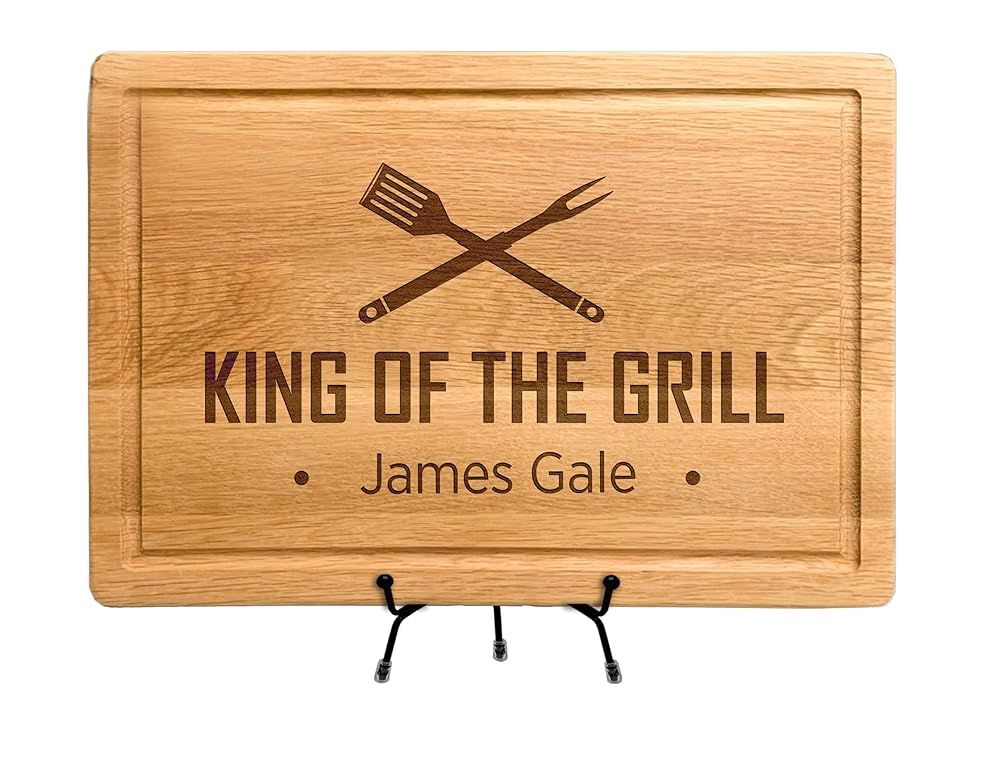 King of the Grill, Cutting Board, Personalized Cutting Boards for Men and Dad, Fathers Day, Dad's... | Amazon (US)