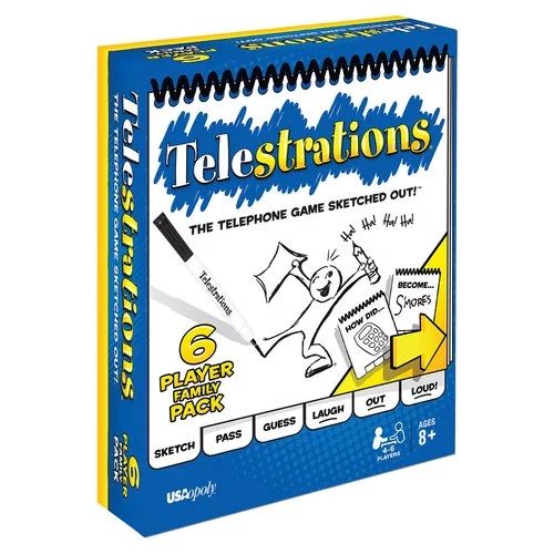 Usaopoly Telestrations 6-Player Family Pack Game for 4-6 Players - Walmart.com | Walmart (US)