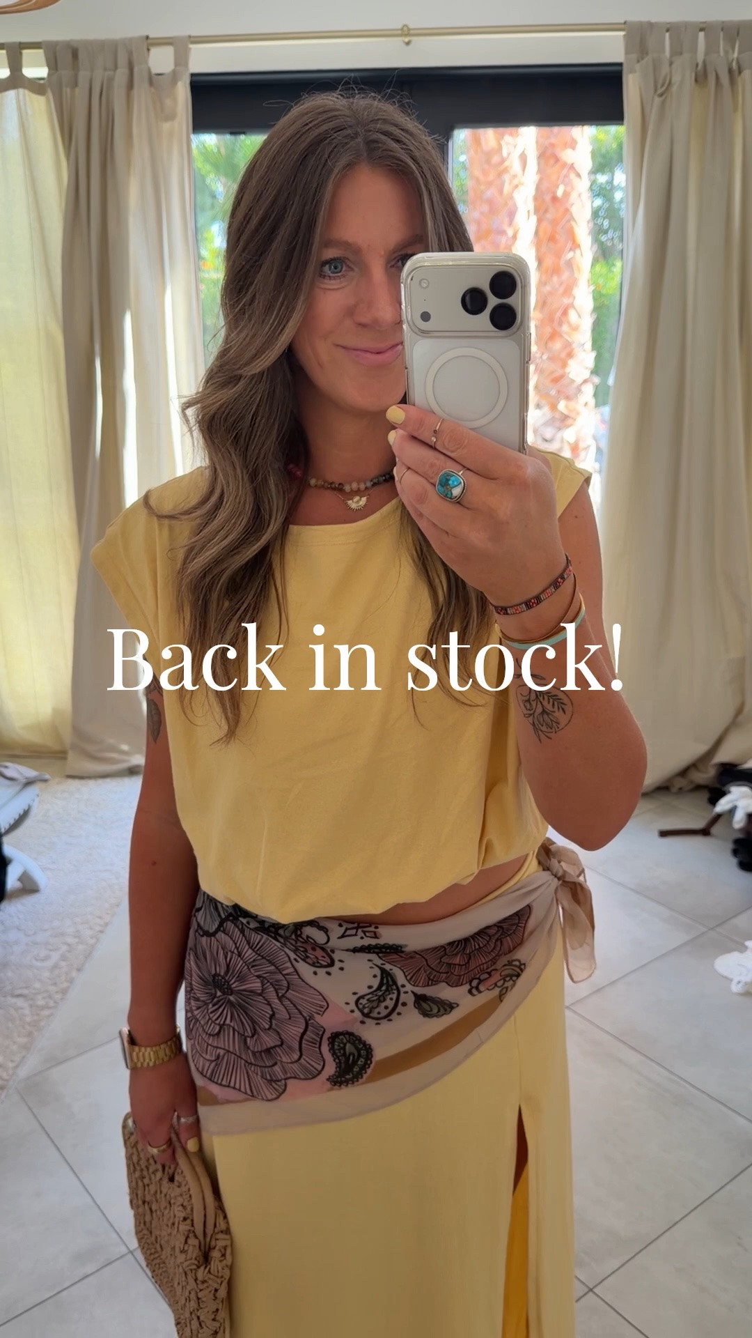 The yellow is BACK!!! Wearing a large, also could’ve done a medium. Dress up for date night or down for summer vacation

#LTKTall #LTKOver40