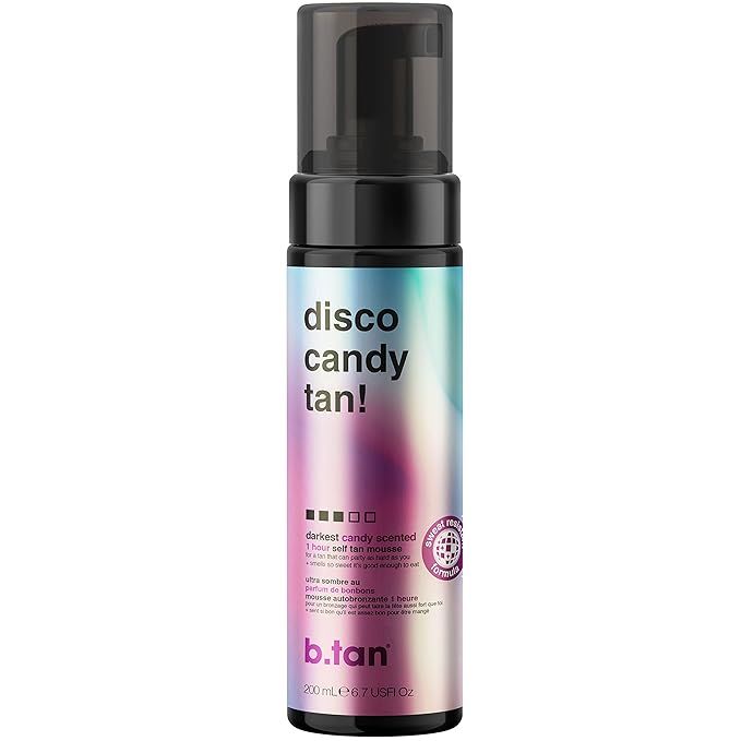 b.tan Dark Self Tanner | Disco Candy Tan - Fast, 1 Hour Sunless Tanner Mousse, Candy-Scented, Swe... | Amazon (US)