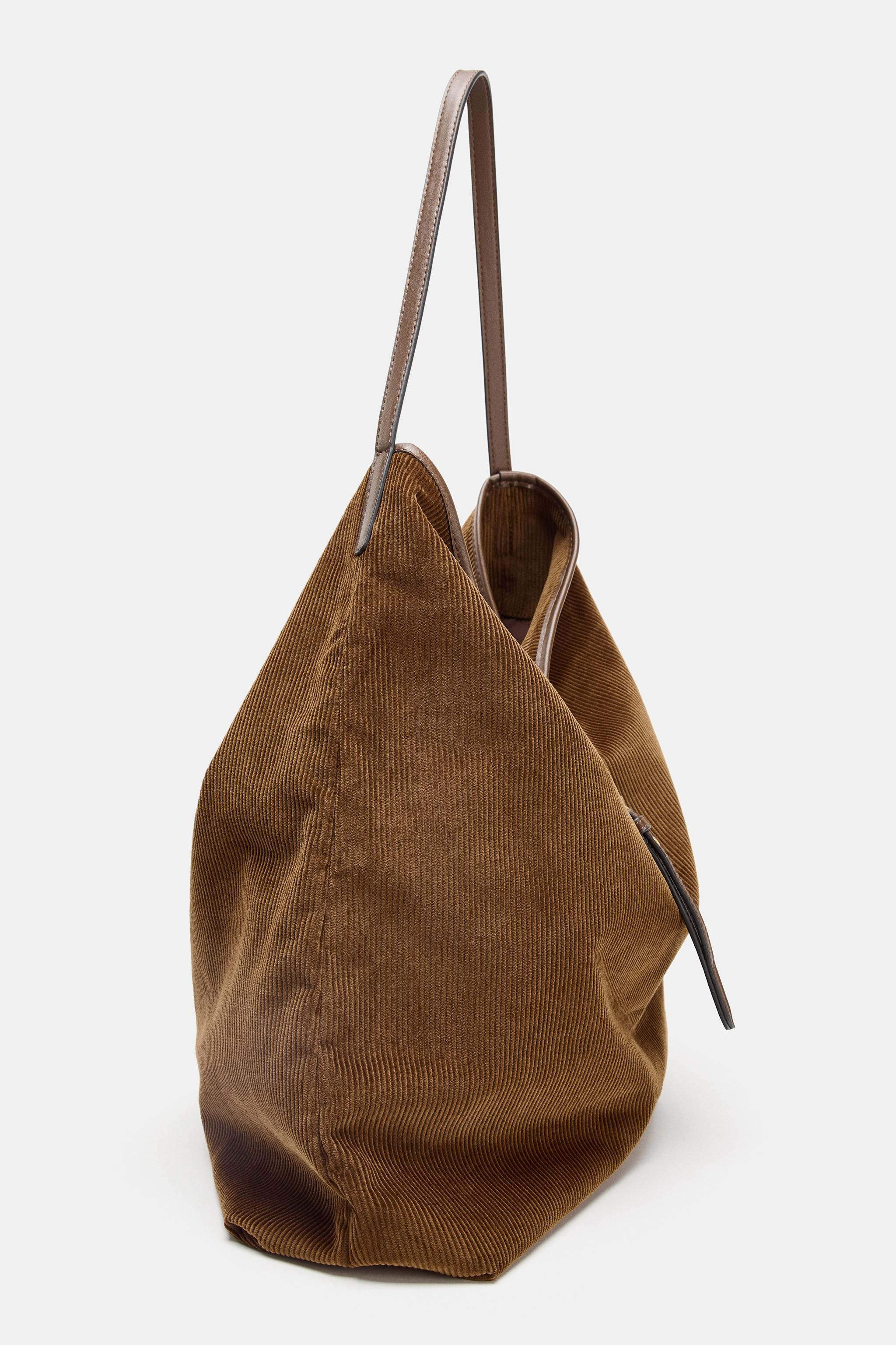CORDUROY EFFECT TOTE BAG | Zara US
