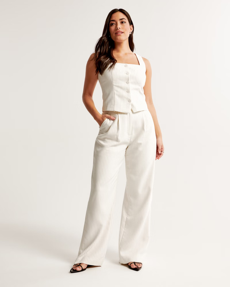 Curve Love A&F Sloane Tailored Pant | Abercrombie & Fitch (US)