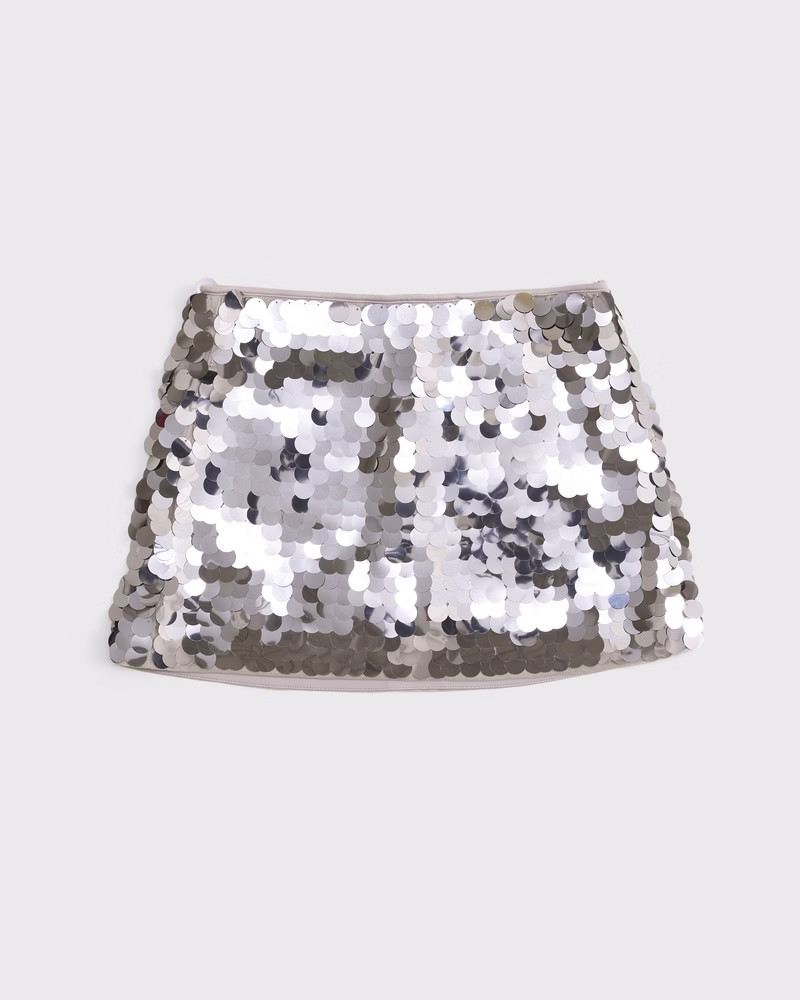 Women's Mid Rise Sequin Skort | Women's Bottoms | Abercrombie.com | Abercrombie & Fitch (US)