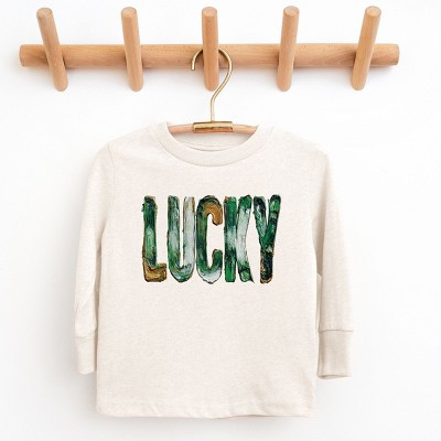 Lucky Paint Print - Youth Long Sleeve Graphic T-Shirt | Target