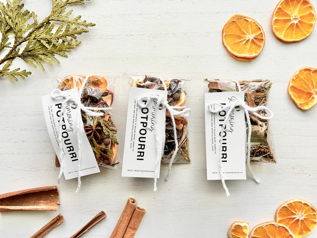 Set of 5 Simmering Potpourri Favors // 3x4 Bags - Etsy | Etsy (US)