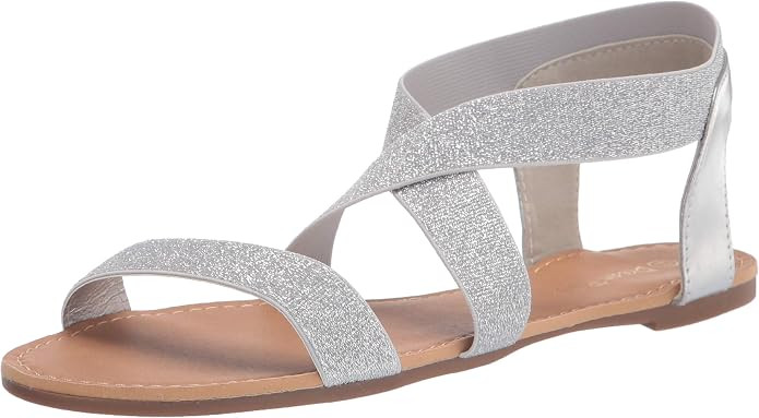 DREAM PAIRS Women's Elastic Ankle Strap Flat Sandals | Amazon (US)