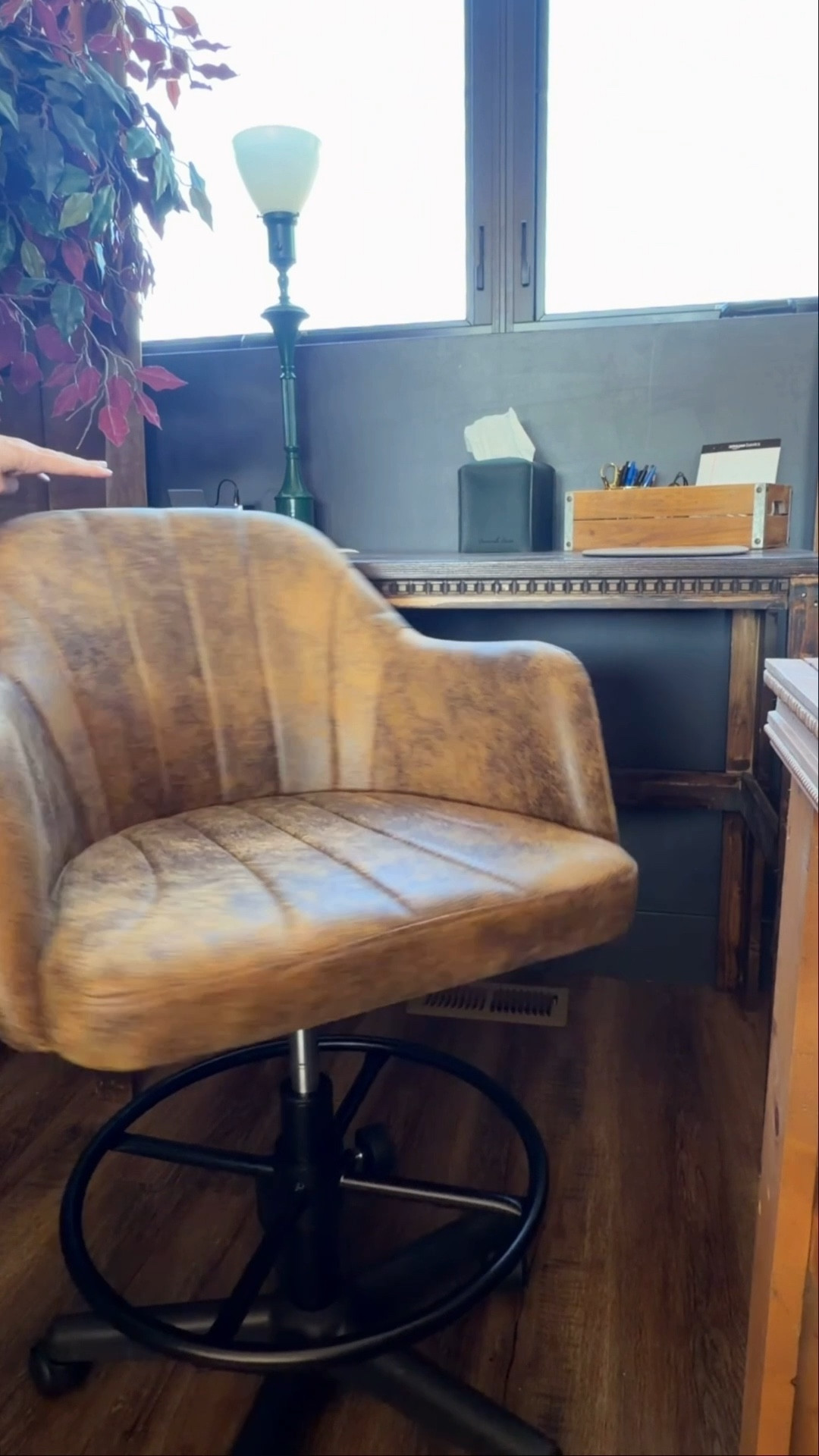 Loving this rustic office chair we put in our library for when guests need a cozy place to work while visiting. Comfortable, easy to assemble, and extends tall enough so that it is comfortable for all sizes.
 

 #LTKHome