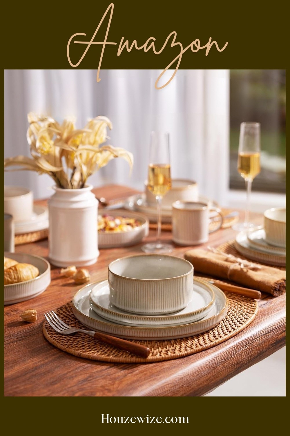 Modern rustic stoneware dinnerware set for everyday use.  

#LTKHome #LTKfoodie #LTKWedding