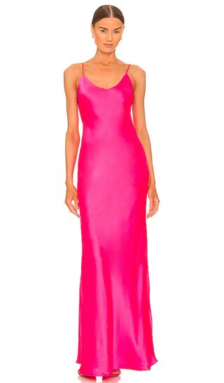 Serita Maxi Bias Dress in Rose | Revolve Clothing (Global)