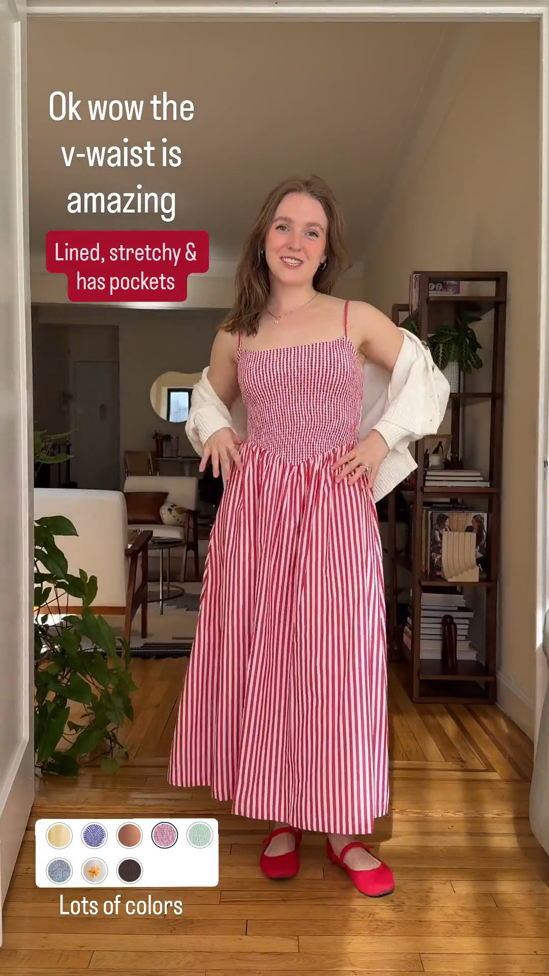 Abercrombie stackable sale. V waist dress. Lined, cotton & adjustable straps. I’m 5ft 2 117 lbs wearing size xs petite. Lots of color options 

#LTKPetite #LTKSaleAlert