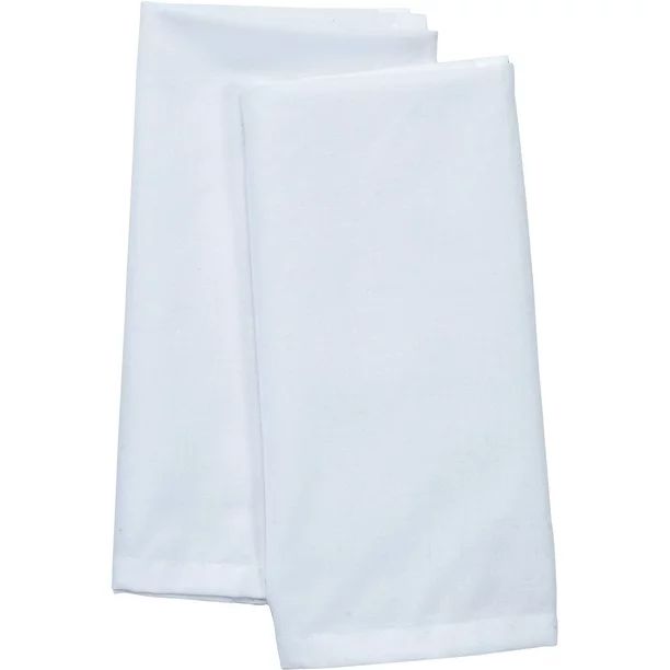 Mainstays Solid Fabric Napkin, Arctic White, Set of 2, Available in Multiple Colors | Walmart (US)