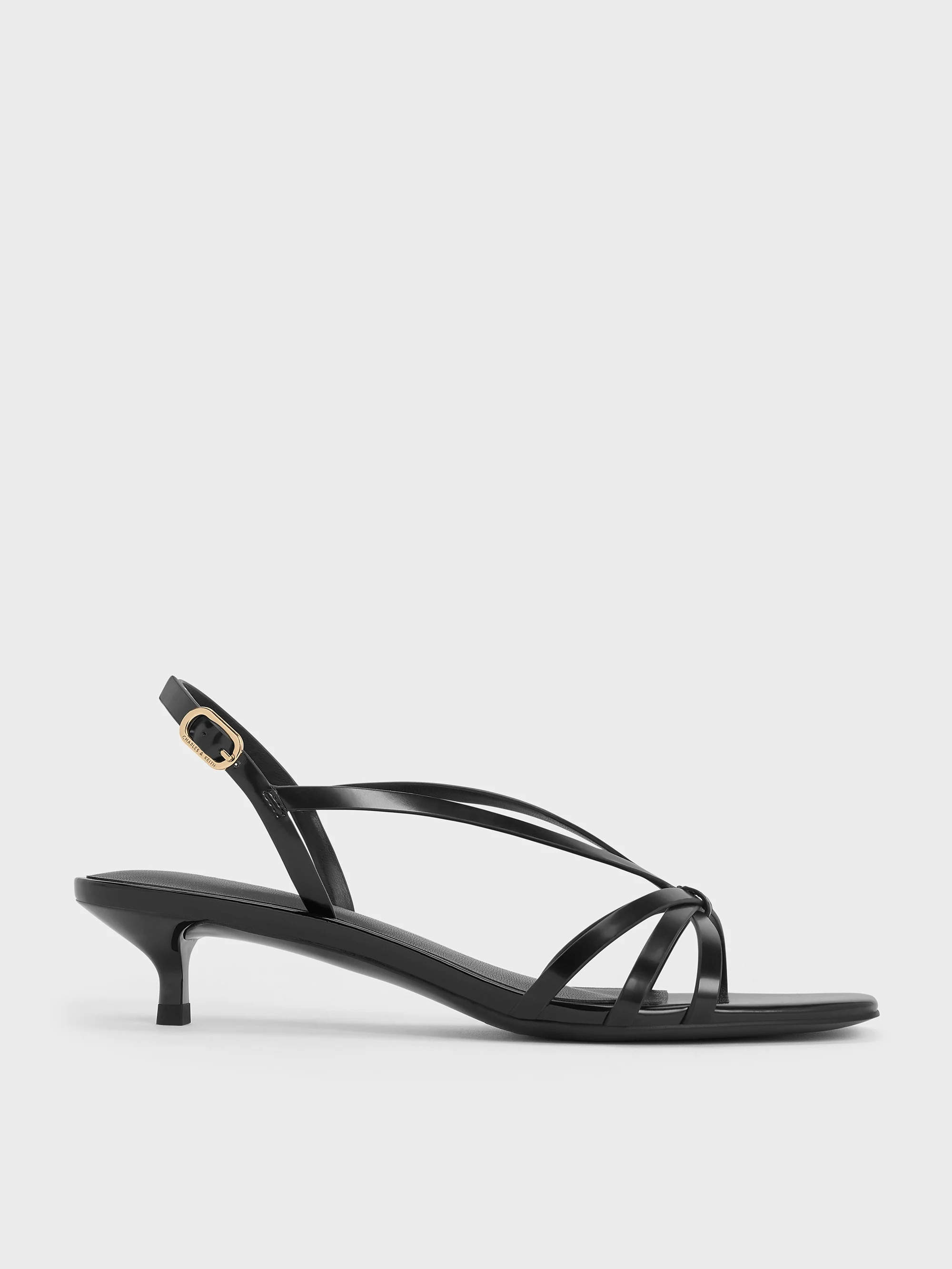 Strappy Kitten-Heel Sandals
    
         - Black Box | Charles & Keith UK