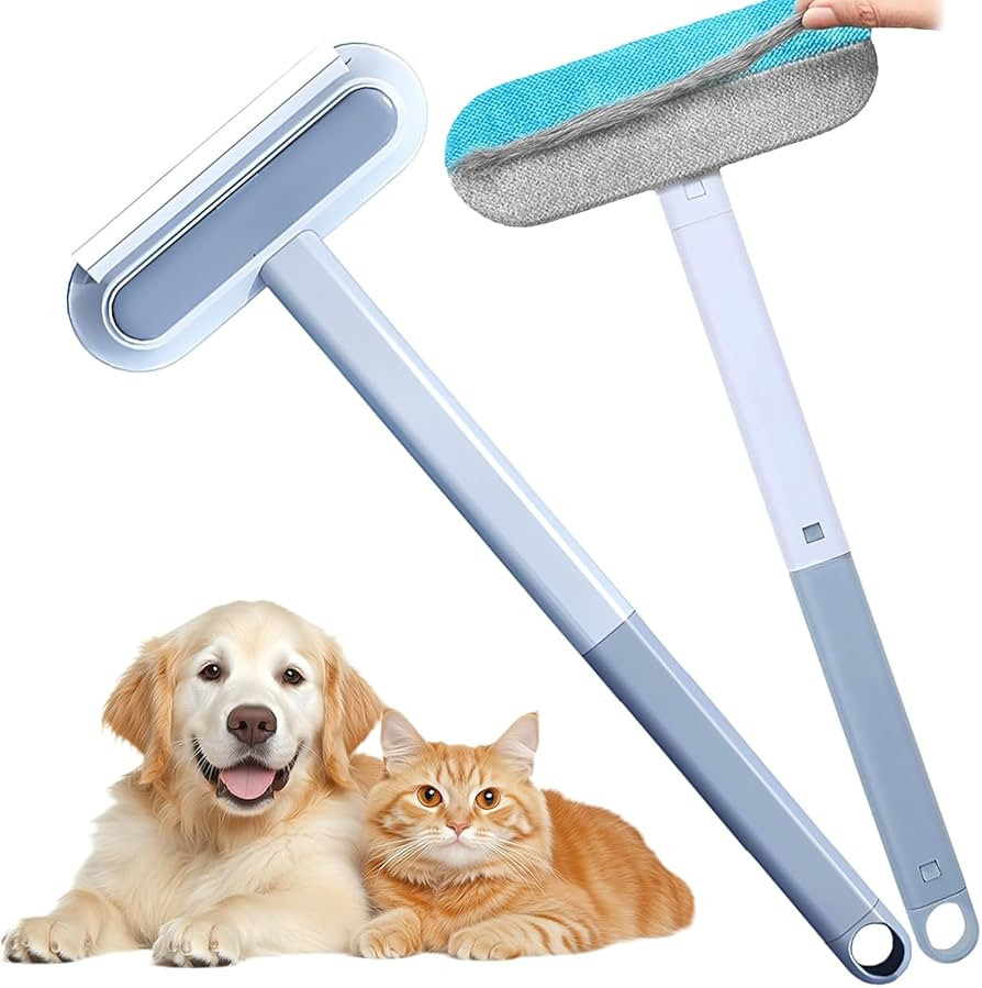 Pet Hair Remover Brush with 17-inch Handle, 4-in-1 Cat and Dog Hair Removal Tool for Furniture, C... | Amazon (US)