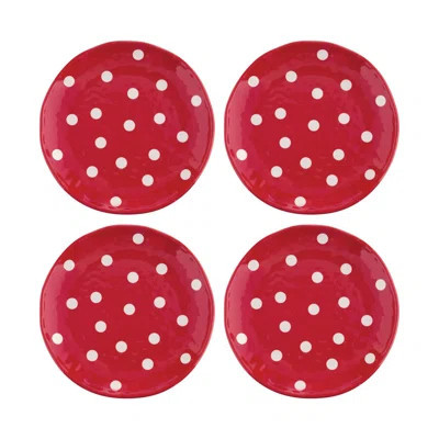 Red Polka Dot, 6" Melamine Plate S12 | Wayfair North America