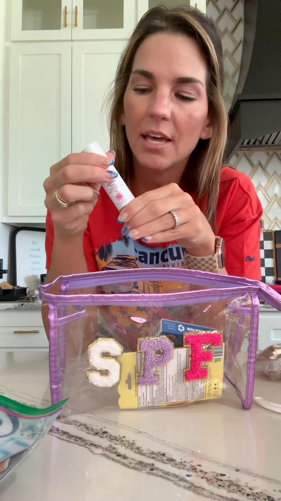 Cruise must haves!!  If you are going on a cruise. Add these to your Amazon cart! 

SPF bag 
Mineral sunscreen 
Powder sunscreen 
Cruise magnets 
Cruise ducks 
Cruise hooks magnetic hooks 
Shoe organizer 
Motion sickness bracelet 
Motion sickness patch 


#LTKKids #LTKvlog #LTKTravel