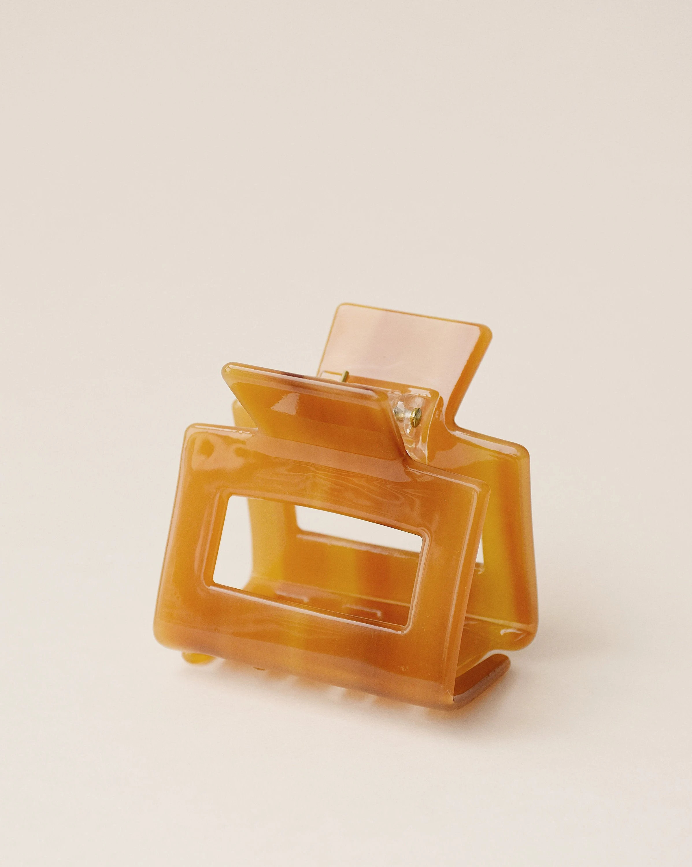 Square Medium Hair Claw Clip in Brown Color made of Acetate | Etsy | Etsy (US)