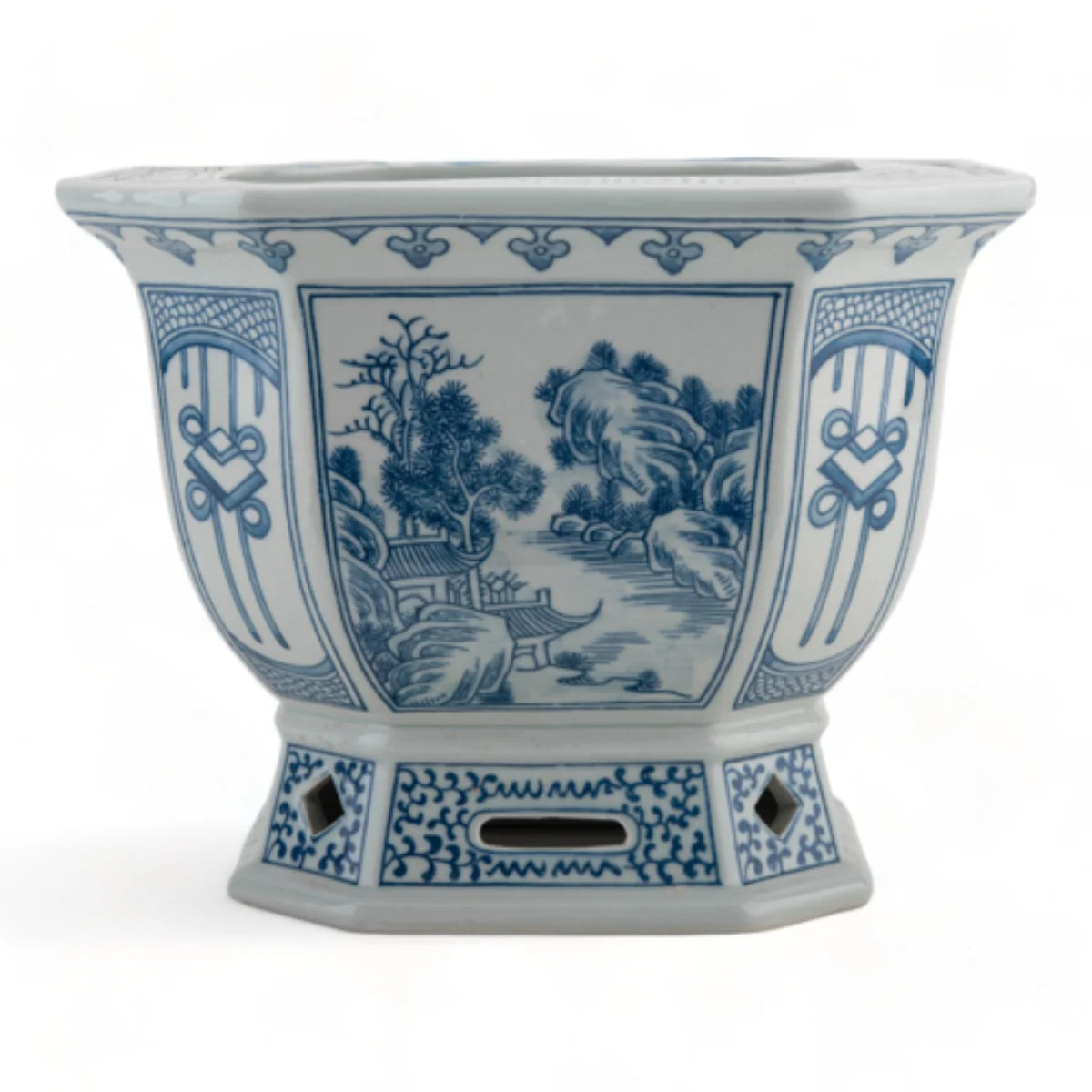 Blue and White Porcelain Landscape Basin | Caitlin Wilson Design