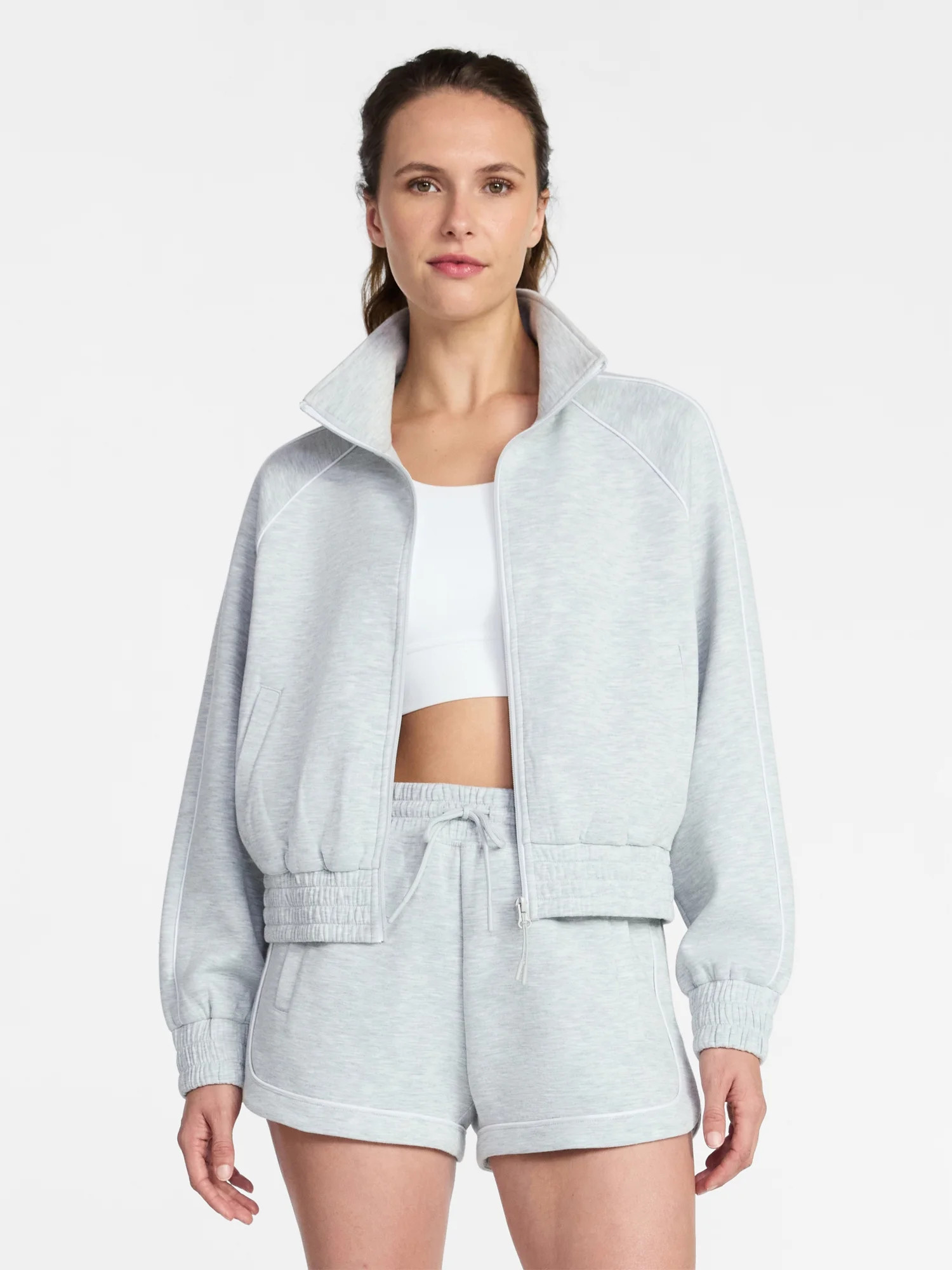 Avia Women's Double Knit Track Jacket, Sizes XS-XXXL | Walmart (US)