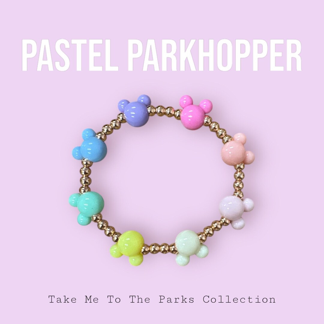 Pastel Parkhopper Take Me to the Parks Collection Custom 14k Plated Beaded Bracelet Swiftie Inspi... | Etsy (US)