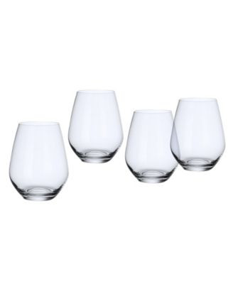 Ovid Stemless Tumbler Glass, Set of 4 | Macy's