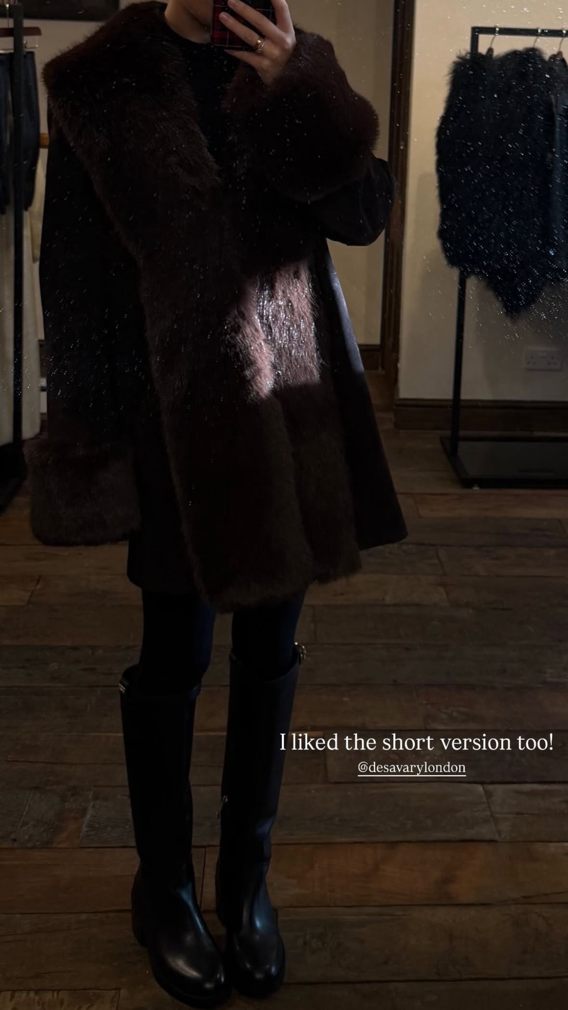 Coat shopping🤎 wearing this beautiful short faux fur coat by de Savary London styled with a classic pair of black leggings and Marc Cain Boots

#LTKuk #LTKwinter