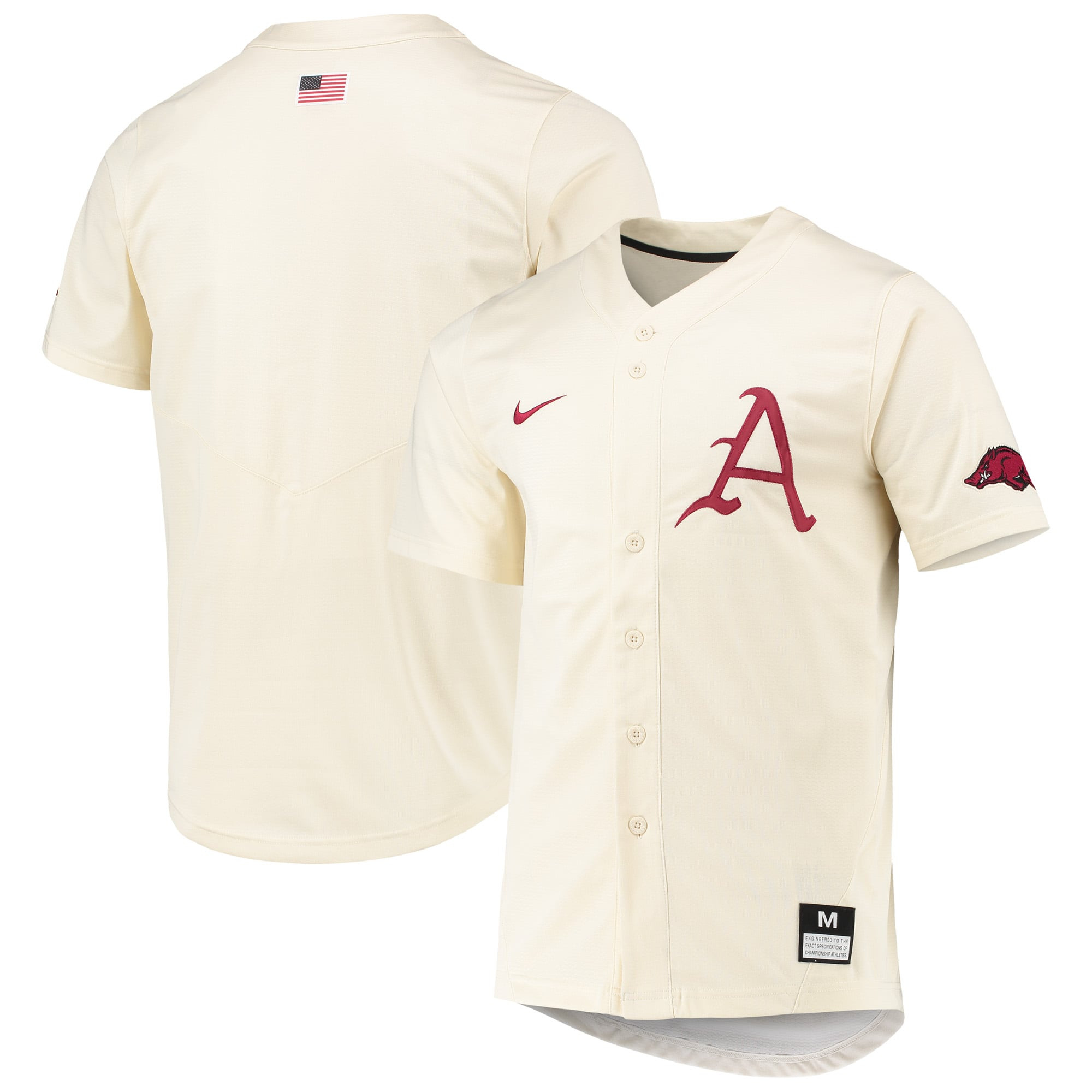 Arkansas Razorbacks Nike Replica Baseball Jersey - Natural | Fanatics