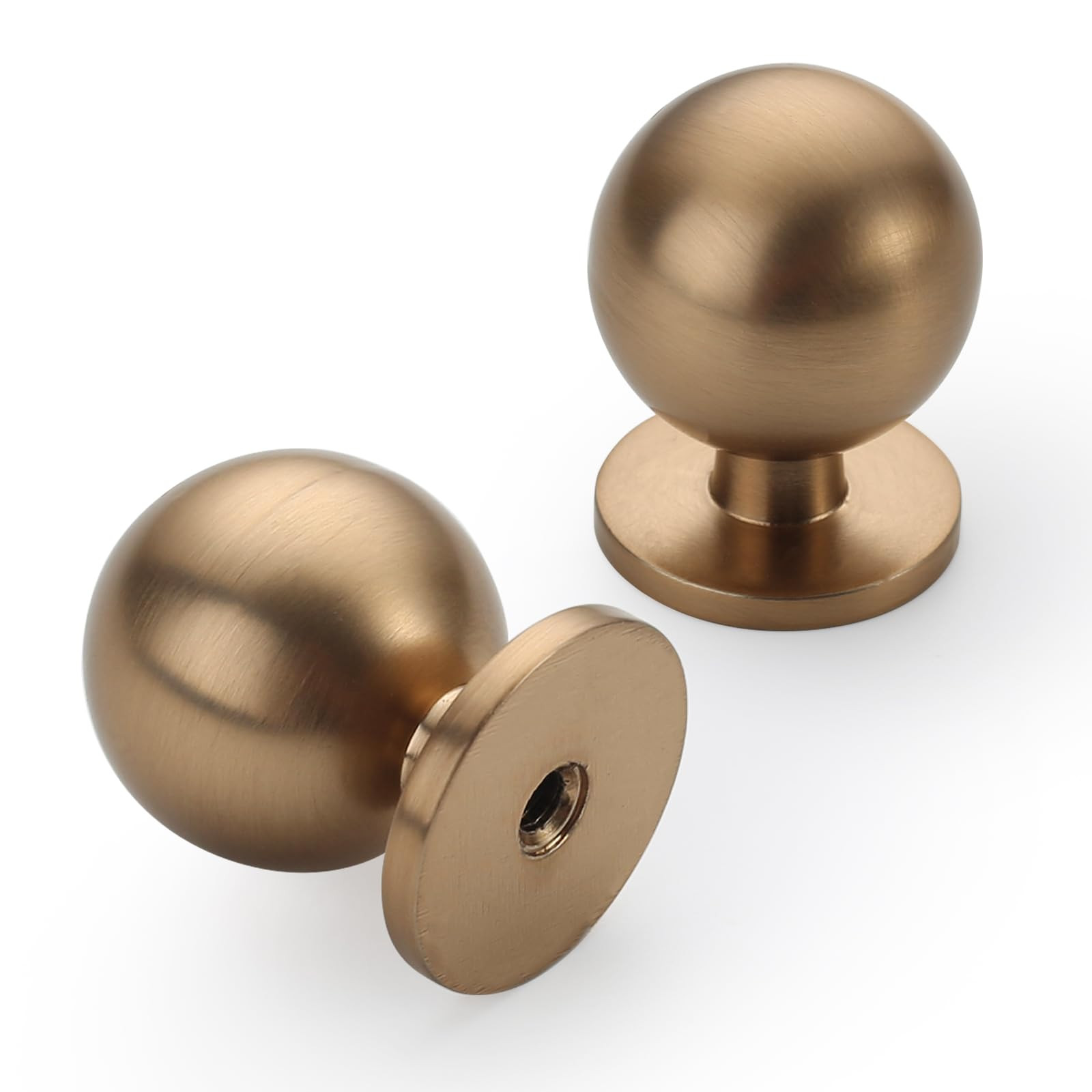 10 Pack 1.2 Inch Champagne Bronze Cabinet Knobs Kitchen Cabinet Knobs Champagne Drawer Knobs Roun... | Amazon (US)