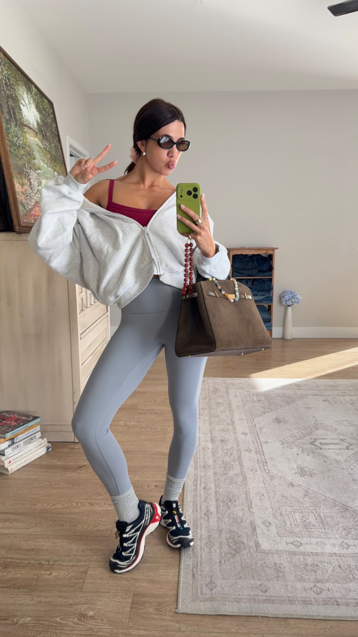 Workout and errands outfit! M in zip up, S bra and 4 leggings! 

#LTKActive #LTKootd #LTKgrwm