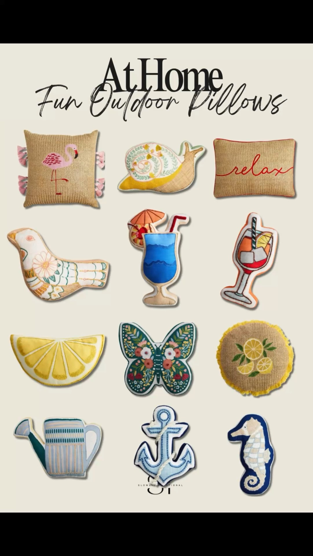 outdoor pillows, whimsical patio decor, coastal grandmother style, summer deck refresh, novelty throw pillows, garden party aesthetic, eclectic outdoor living, colorful porch accents, summer hosting essentials, woven texture accents

#LTKHome