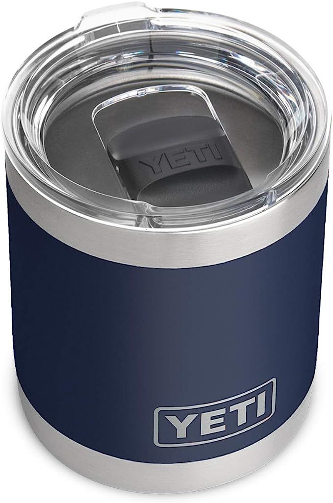 YETI Rambler 10 oz Lowball, Vacuum Insulated, Stainless Steel with MagSlider Lid, Navy | Amazon (US)