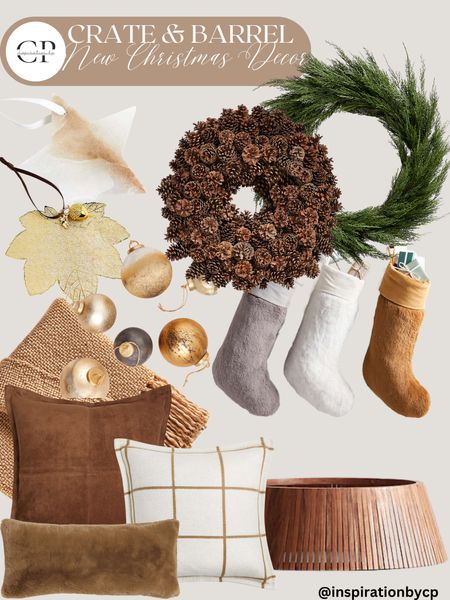 CRATE AND BARREL NEW HOLIDAY DECOR
Christmas decor, home decor, holiday , Christmas wreath, stockings, decorative pillows, earthy tones, modern decor, Christmas ornaments, tree collar, fluted, evergreen tree

#LTKhome #LTKstyletip #LTKHoliday