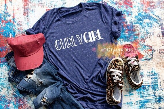 Curly Girl Curly Hair t-shirt Natural Hair Curls | Etsy (US)