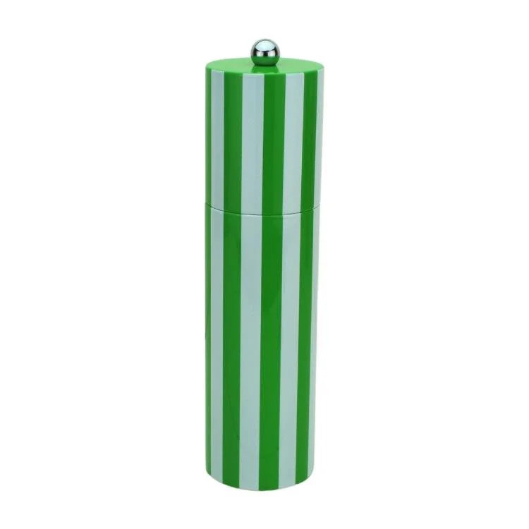 Green Striped Column Salt or Pepper Mill | Addison Ross