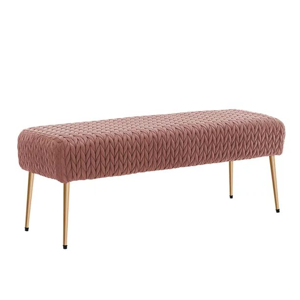 Duhome Modern Velvet Bench Ottoman Bench Tufted Indoor Bench with Gold Metal Base Legs for Entryw... | Walmart (US)