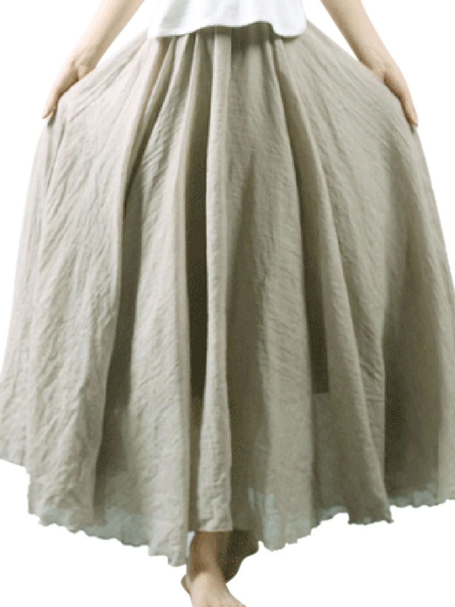 Nlife Women's Bohemian High Waist Flowy Double Layer Maxi Skirt - Walmart.com | Walmart (US)
