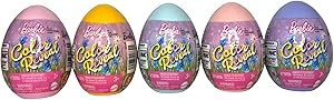 Barbie Color Reveal Pets Easter Egg HCC74 Series Complete Set of 5 Colored Egg Surprises (One of ... | Amazon (US)