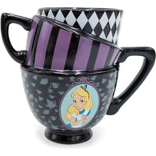 Silver Buffalo Disney Alice in Wonderland Stacked Teacup 3D Sculpted Ceramic Coffee Mug, 20 Ounces | Amazon (US)