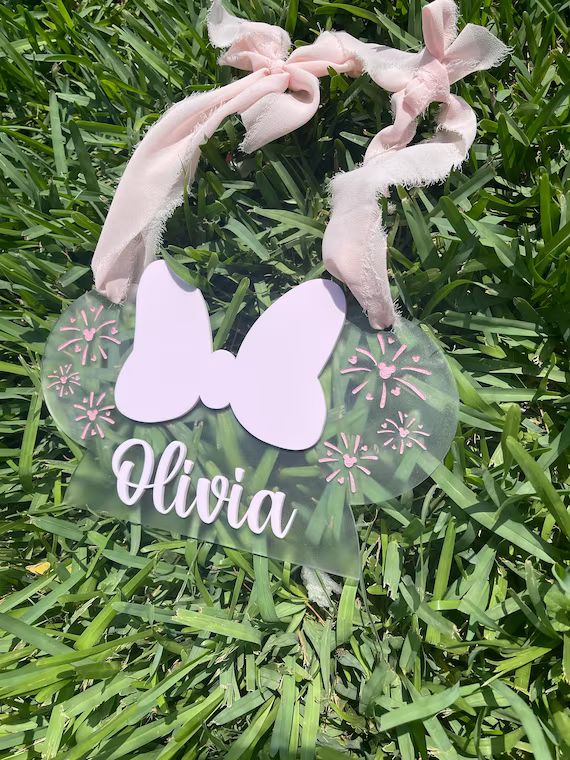 Disney Inspired Mouse Ears Stroller Tag WDW Personalized - Etsy | Etsy (US)