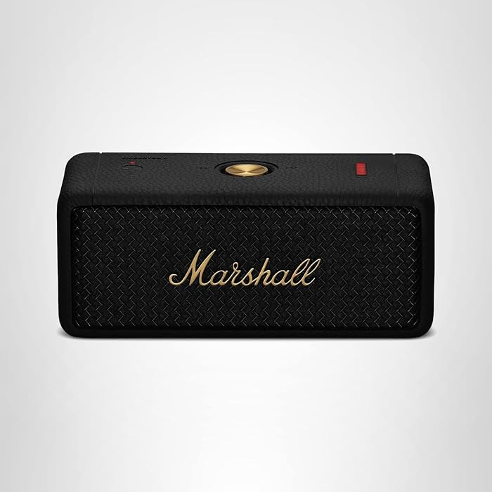 Marshall Emberton II Portable Bluetooth Speaker, Black & Brass | Amazon (US)