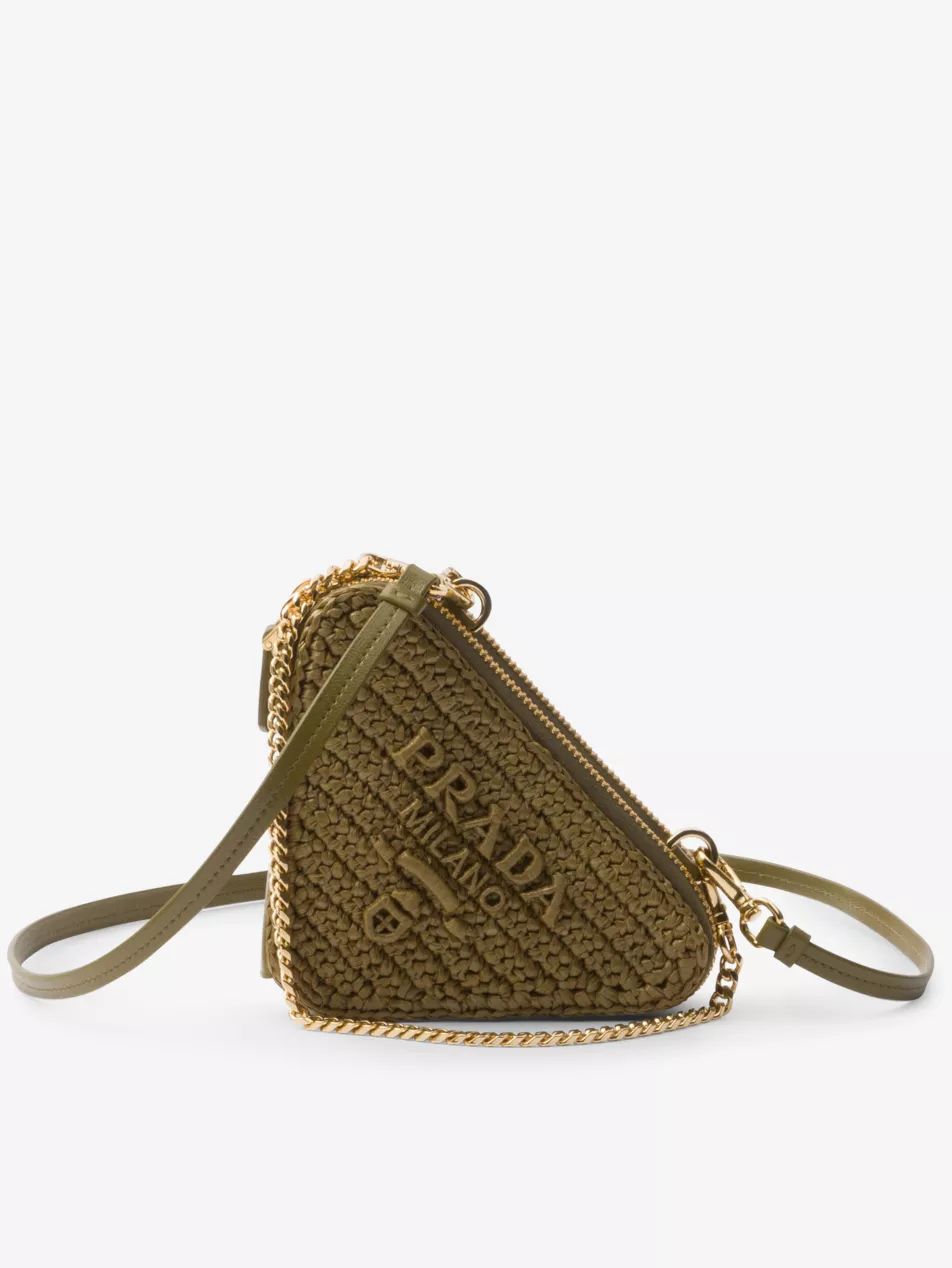 Triangle-shaped woven cross-body bag | Selfridges