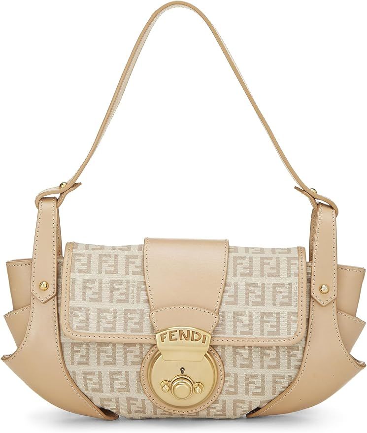 Amazon.com: Fendi, Pre-Loved Beige Zucchino Canvas Compilation Shoulder Bag, Beige : Luxury Store... | Amazon (US)