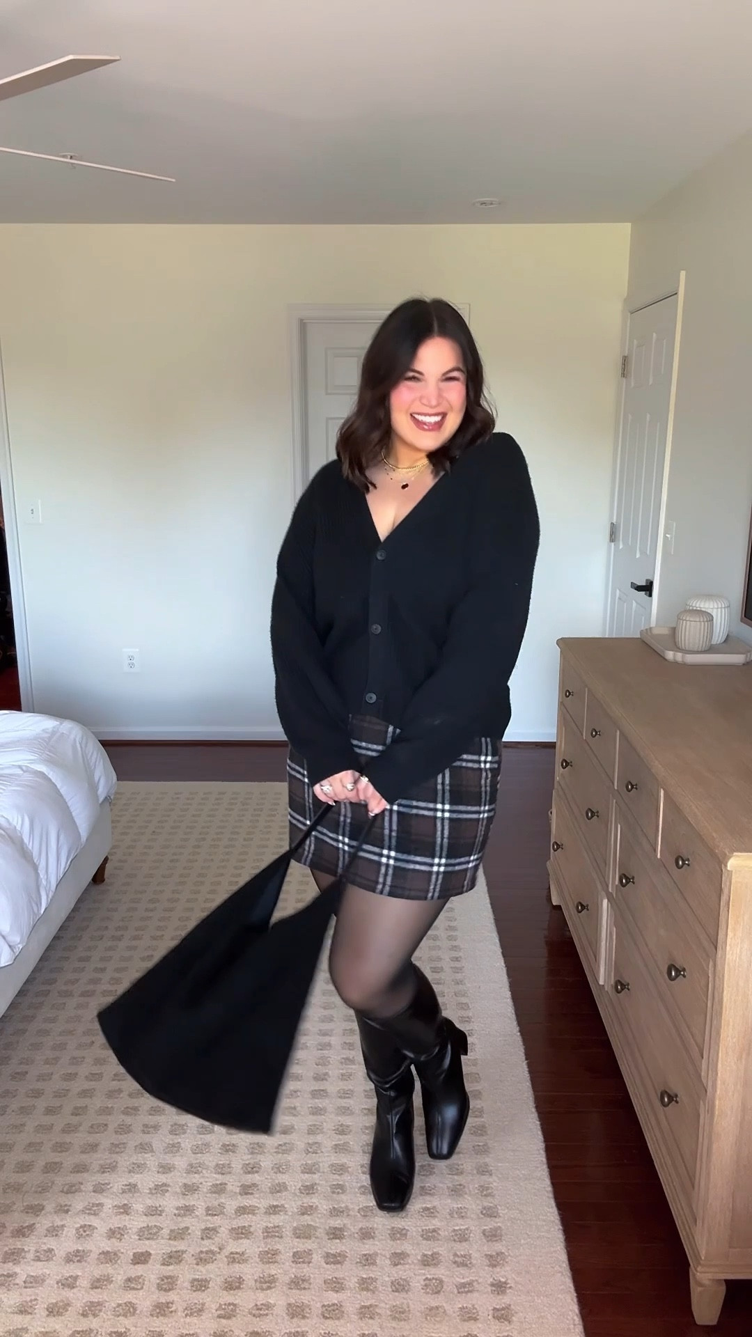 Midsize fall outfit idea from Amazon! The majority of this look is on sale right now for prime day! 

Bralette - xl
Cardigan - xl
Tights - xl 
Skirt - xl 
Boots - 10 



#LTKTall #LTKSaleAlert #LTKMidsize