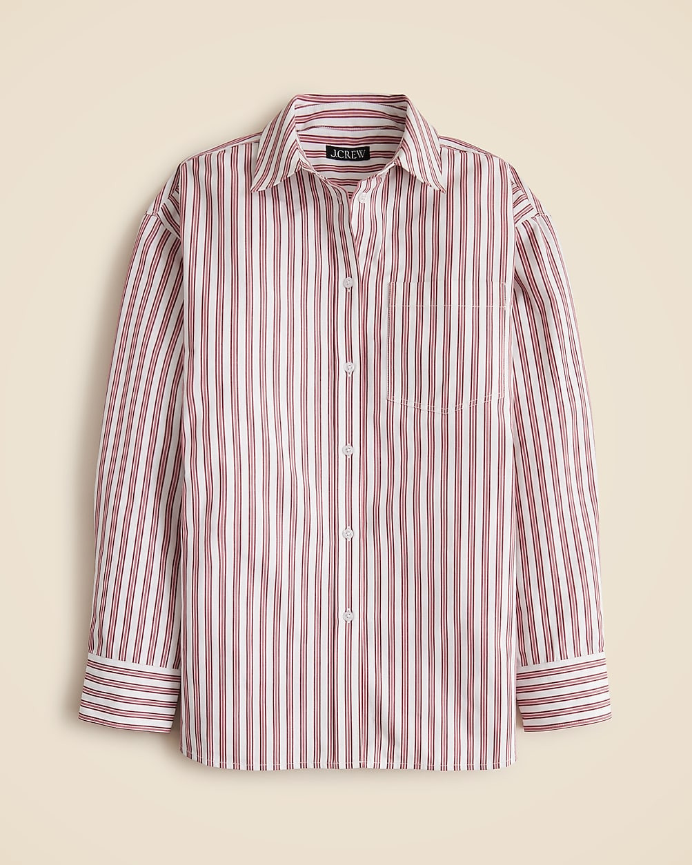 Étienne oversized shirt in striped cotton poplin | J. Crew US