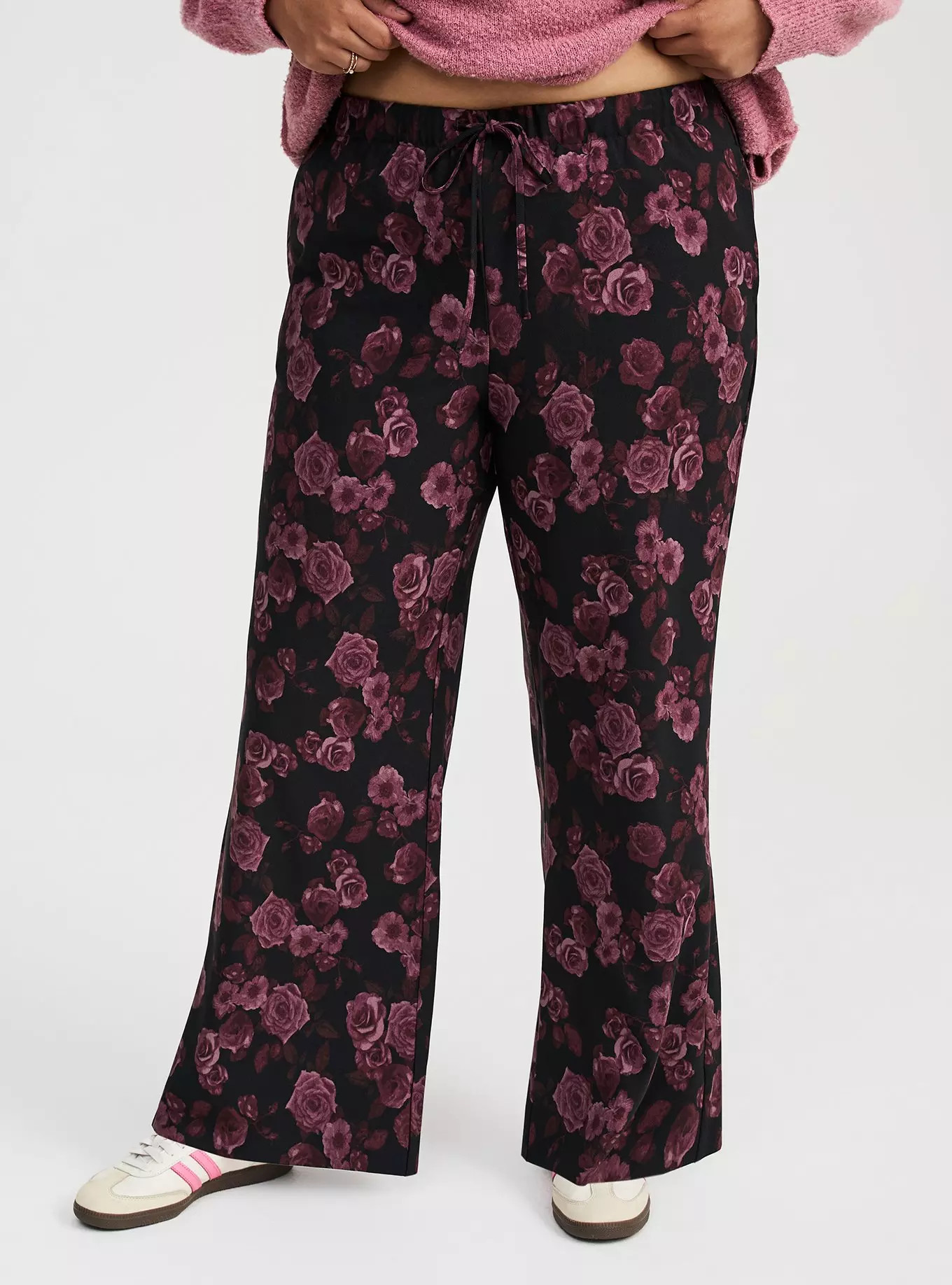 Wide Leg High-Rise Pull-On Crepe Pant | Torrid (US & Canada)