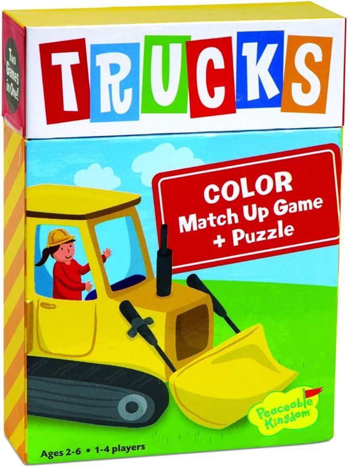 Peaceable Kingdom Trucks Color Match Up Game and Puzzle | Amazon (US)